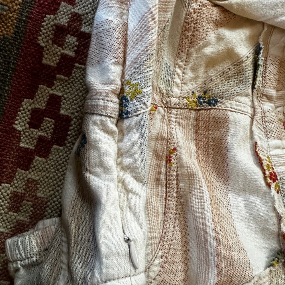 Pilcro from Anthropologie Floral Embroidered corset peplum Women's Top- medium - Picture 8 of 8